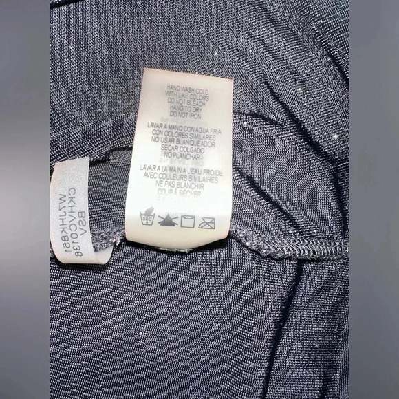 Calvin Klein black sparkly asymmetrical top size 2XL - Picture 6 of 6